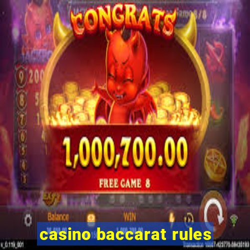 casino baccarat rules