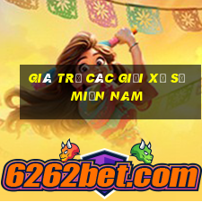 giá trị các giải xổ số miền nam