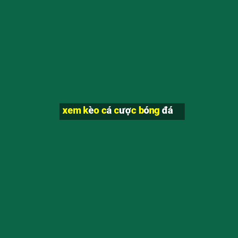 xem kèo cá cược bóng đá