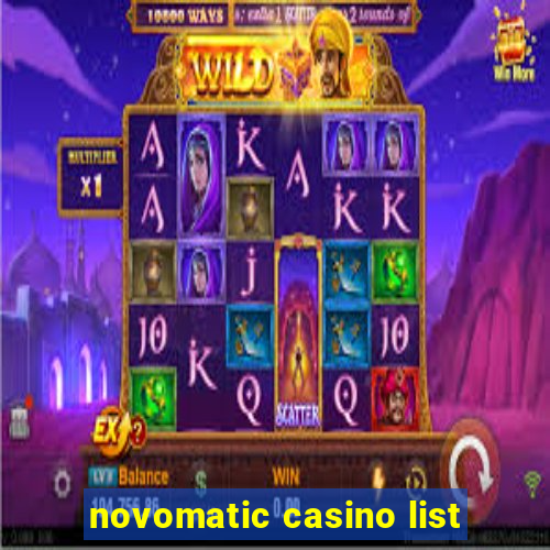 novomatic casino list