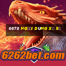 6678 người dùng xổ số