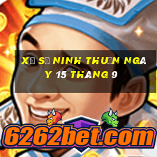 xổ số ninh thuận ngày 15 tháng 9