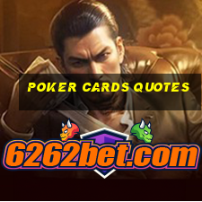 poker cards quotes