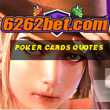 poker cards quotes