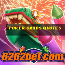 poker cards quotes