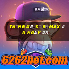 Thống kê Xổ Số max 4d ngày 28