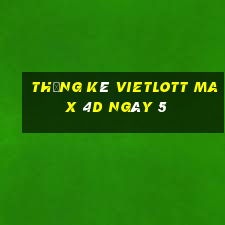 Thống kê vietlott Max 4D ngày 5