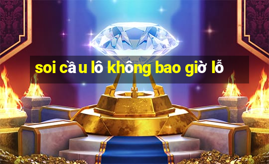 soi cầu lô không bao giờ lỗ