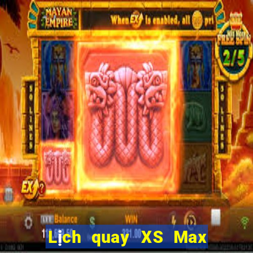 Lịch quay XS Max 4D thứ hai