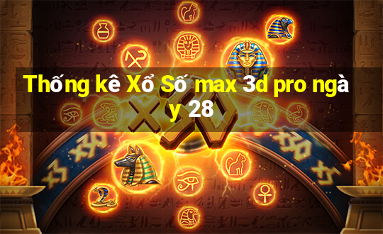 Thống kê Xổ Số max 3d pro ngày 28