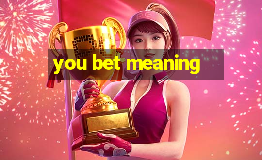 you bet meaning