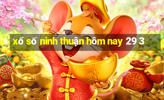 xổ số ninh thuận hôm nay 29 3