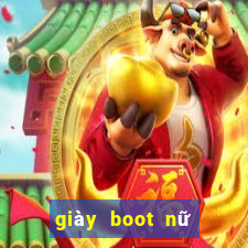 giày boot nữ đế bệt cổ cao