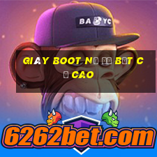 giày boot nữ đế bệt cổ cao