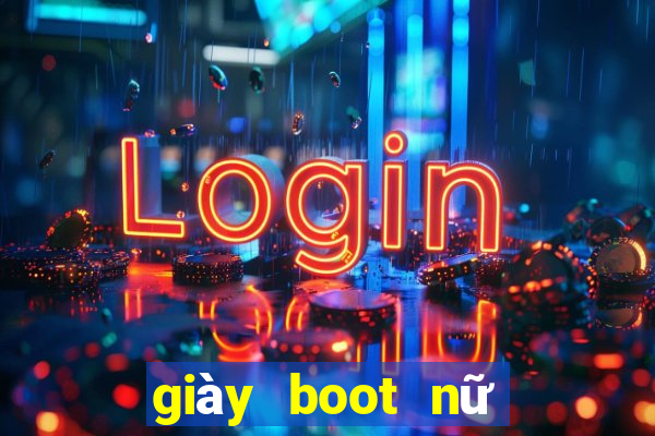 giày boot nữ đế bệt cổ cao