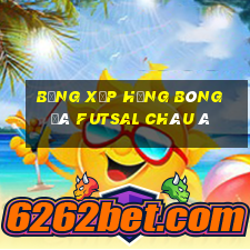 bảng xếp hạng bóng đá futsal châu á