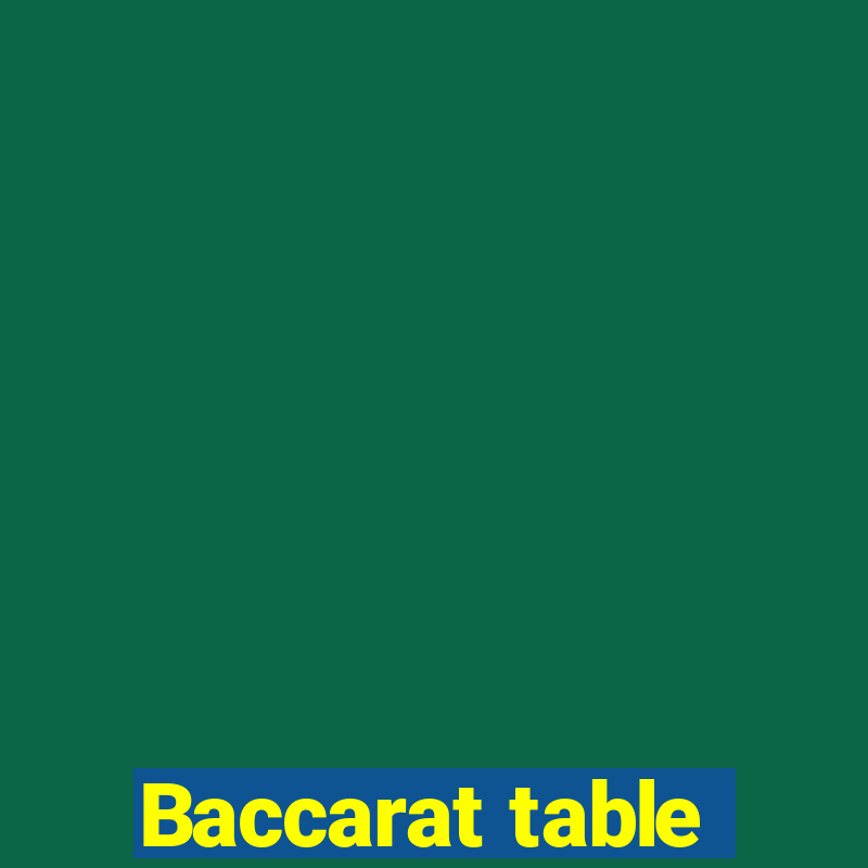 Baccarat table