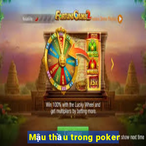 Mậu thầu trong poker