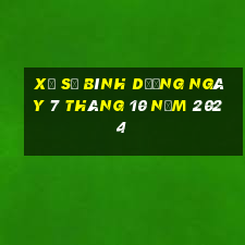 xổ số bình dương ngày 7 tháng 10 năm 2024