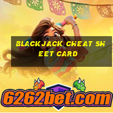 blackjack cheat sheet card