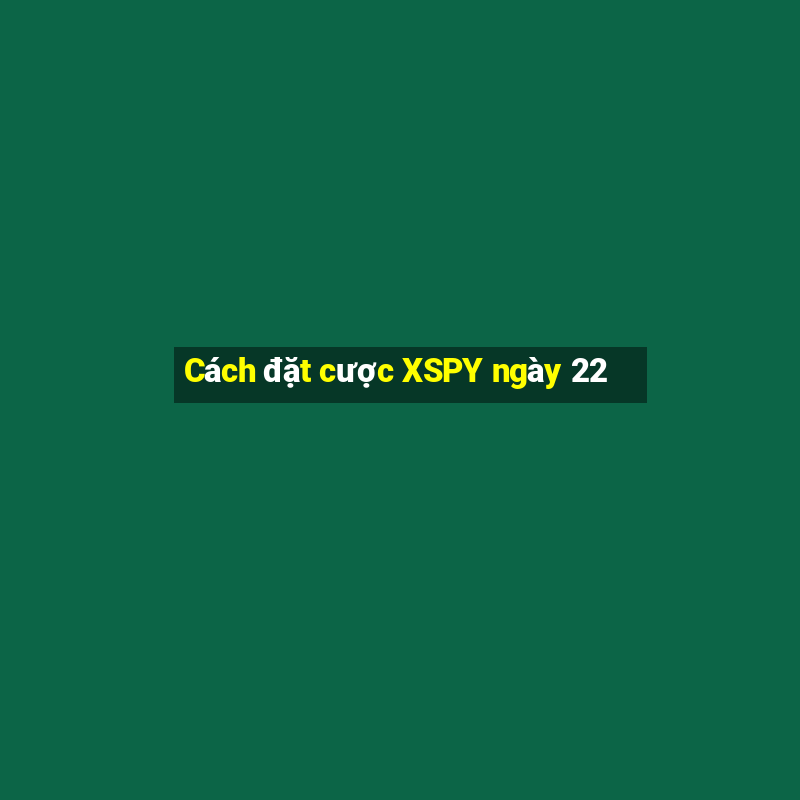 Cách đặt cược XSPY ngày 22