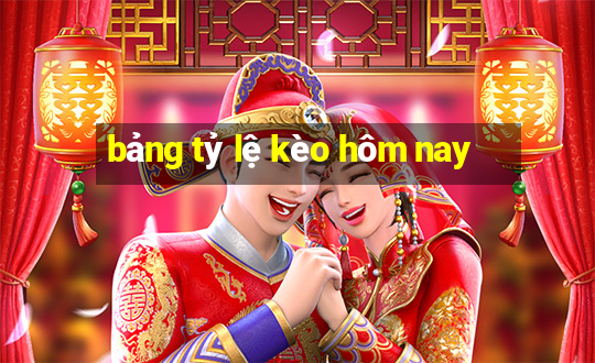 bảng tỷ lệ kèo hôm nay