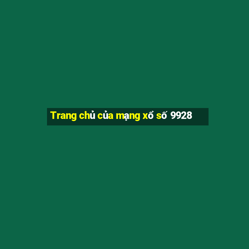 Trang chủ của mạng xổ số 9928