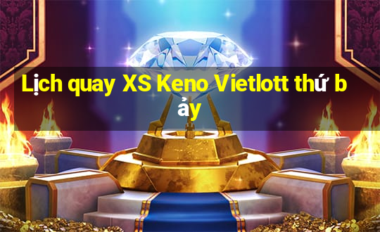 Lịch quay XS Keno Vietlott thứ bảy