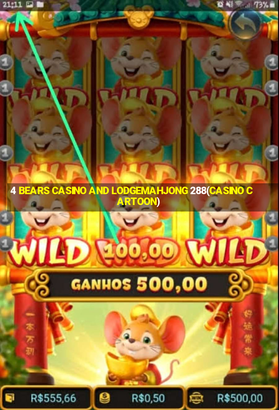 4 BEARS CASINO AND LODGEMAHJONG 288(CASINO CARTOON)