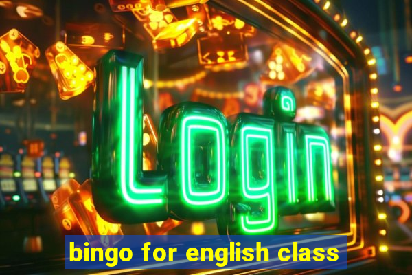 bingo for english class