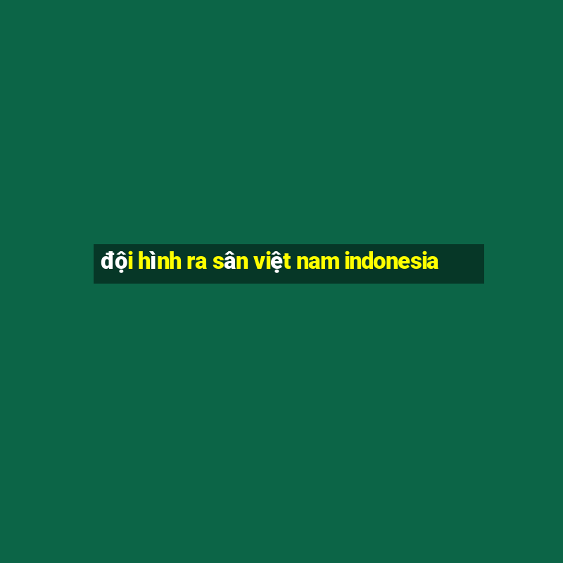 đội hình ra sân việt nam indonesia