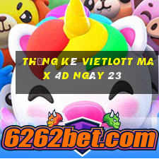 Thống kê vietlott Max 4D ngày 23