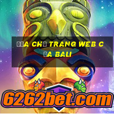 Địa chỉ trang web của Bali