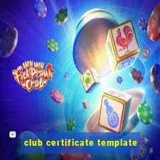 club certificate template