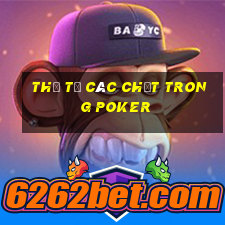 Thứ tự các chất trong Poker