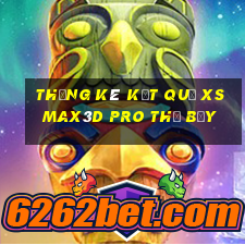 THỐNG KÊ KẾT QUẢ xs Max3D Pro thứ bảy