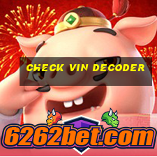 check vin decoder