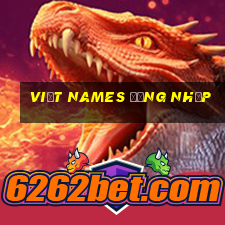 Việt names Đăng nhập