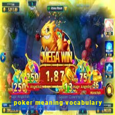 poker meaning vocabulary