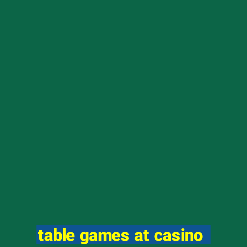 table games at casino