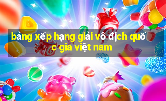 bảng xếp hạng giải vô địch quốc gia việt nam