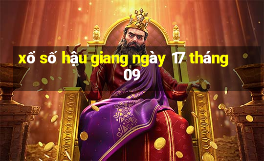 xổ số hậu giang ngày 17 tháng 09