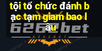 tội tổ chức đánh bạc tạm giam bao lâu