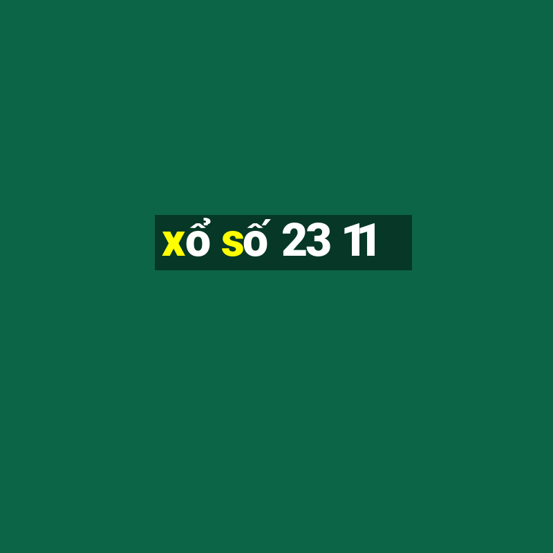 xo so 23 11