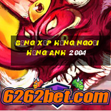 bảng xếp hạng ngoại hạng anh 2004