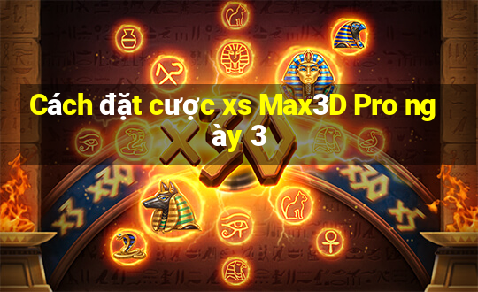 Cách đặt cược xs Max3D Pro ngày 3