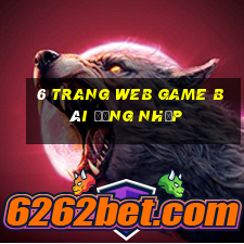 6 Trang web game bài Đăng nhập