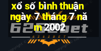 xổ số bình thuận ngày 7 tháng 7 năm 2002