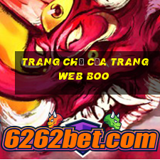 Trang chủ của trang web BOO