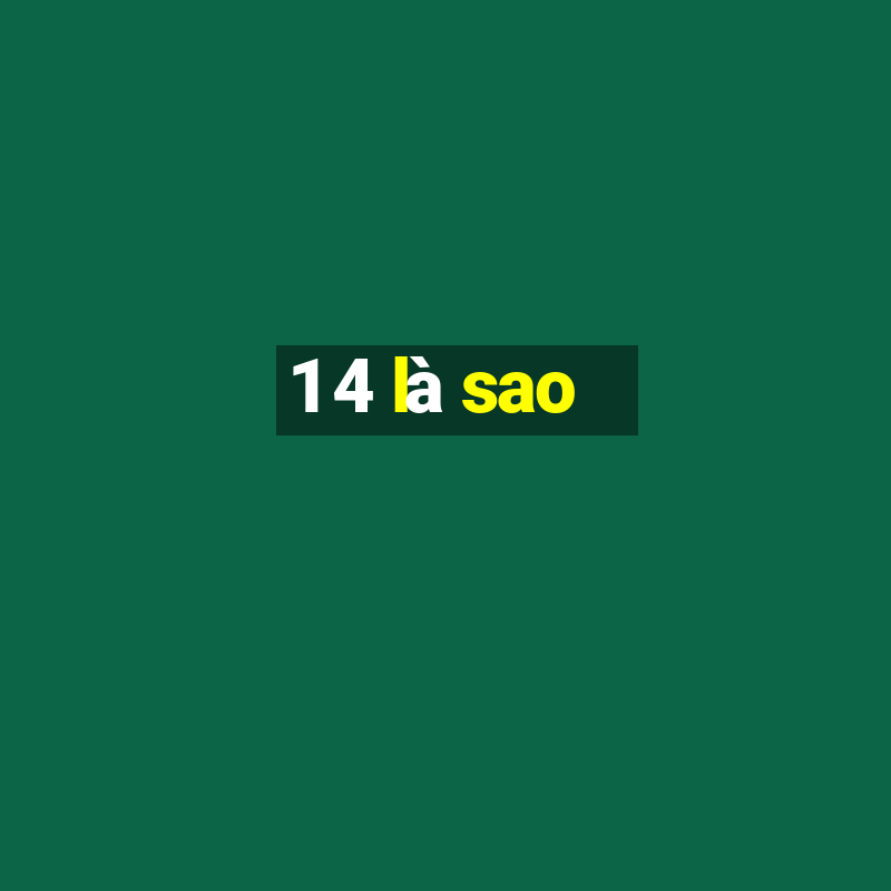 1 4 là sao